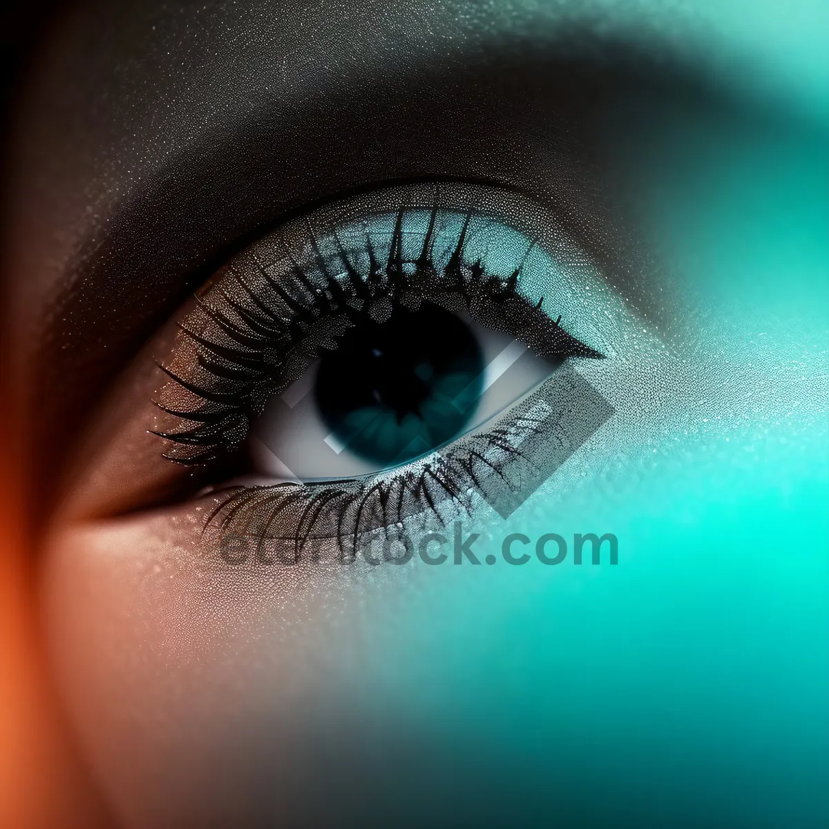 Picture of Vibrant Eye Makeup with Reflective Eyelids