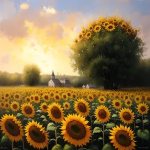 Vibrant Sunflower Field in Full Bloom