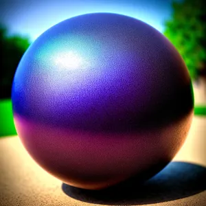 Round Croquet Ball on Egg-shaped Sphere