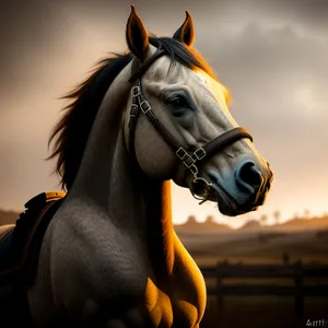 Stunning Thoroughbred Stallion in Meadow