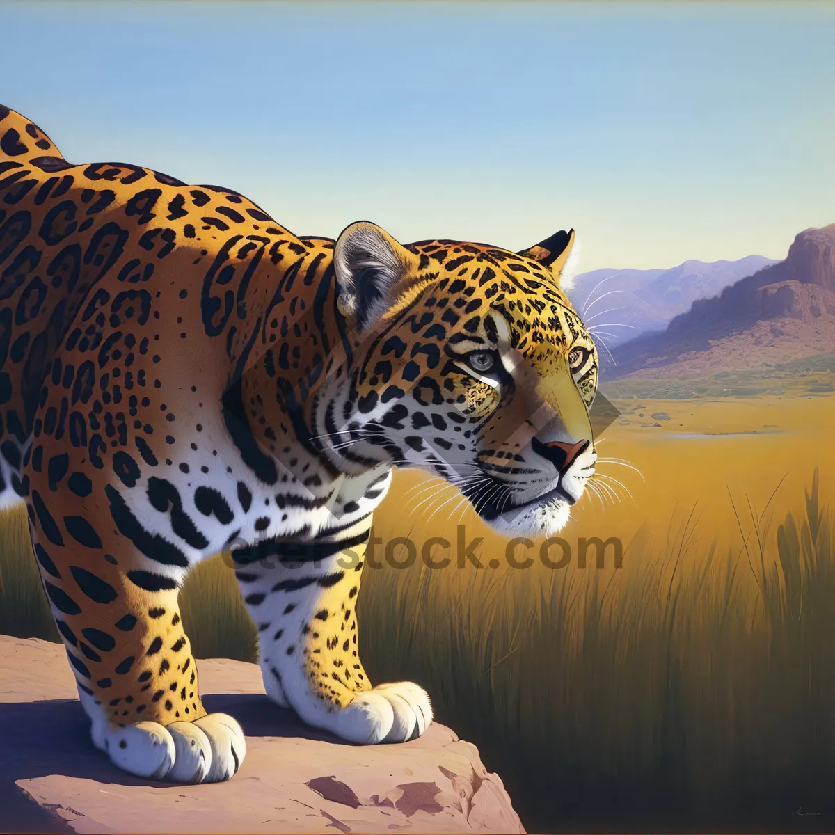 Picture of Fierce predator with striking orange stripes - Leopard