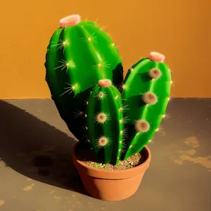 Fresh and healthy pepper pot with carnivorous cactus