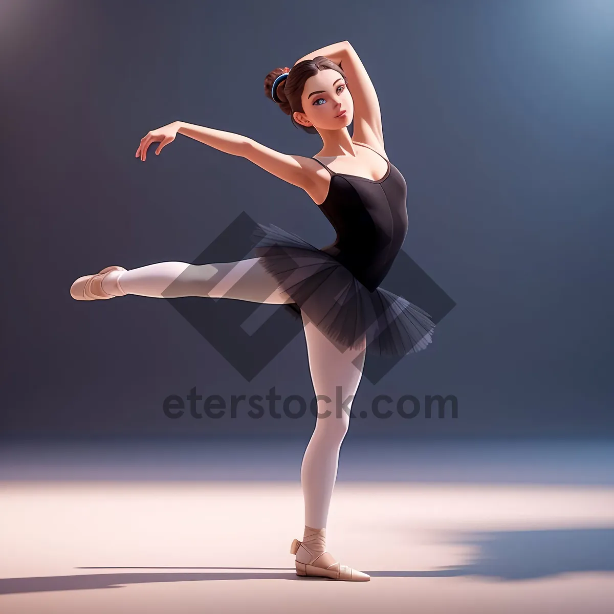 Picture of Elegant ballet dancer striking a graceful pose.