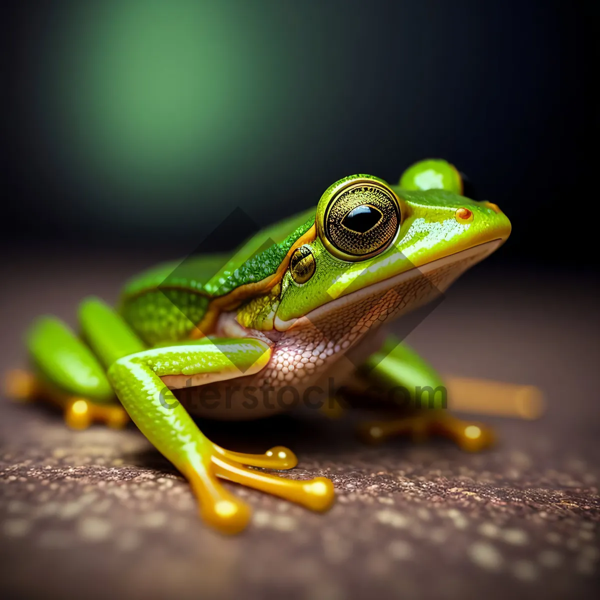 Picture of Wild-eyed Tree Frog Observing its Surroundings