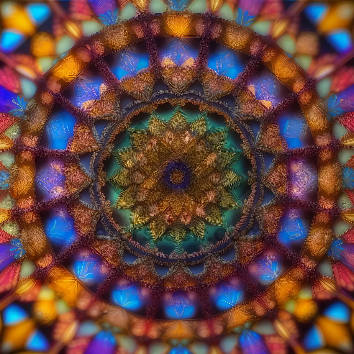 Picture of Colorful Kaleidoscope Mosaic Art Design