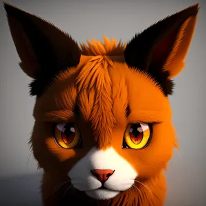 Adorable fluffy feline with curious eyes
