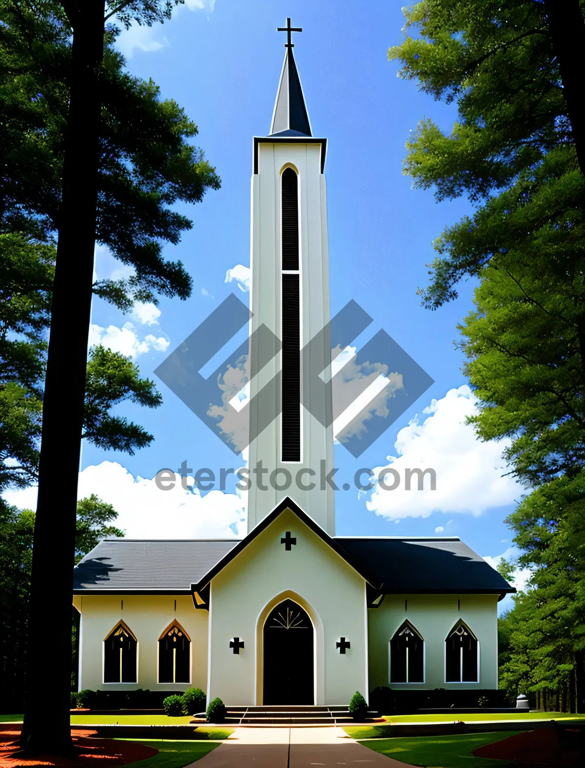 Picture of Sky-piercing Cathedral Bell Tower: Iconic Religious Architecture