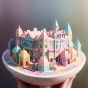 Colorful Castle Birthday Party with Cake and Candles