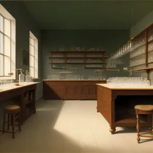 Modern Wood Table in Light-filled Alcove