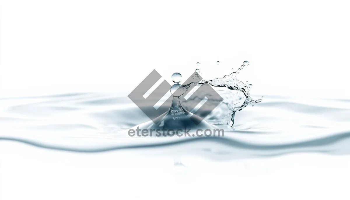 Picture of Crystal clear cold water splash with bubbles.