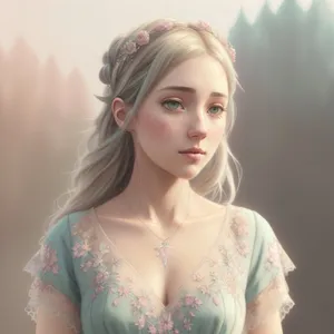 Enchanting Beauty: Elegant Princess Pose with Flawless Smile