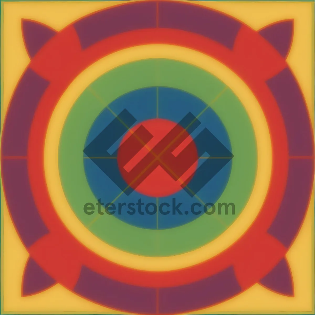 Picture of Artistic Symbolic Graphic with Circular Flag Design