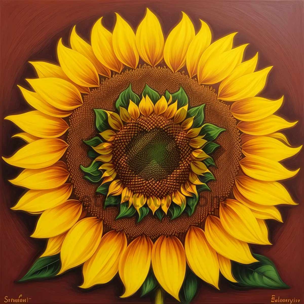 Picture of Vibrant Sunflower Blooming in Sunny Garden