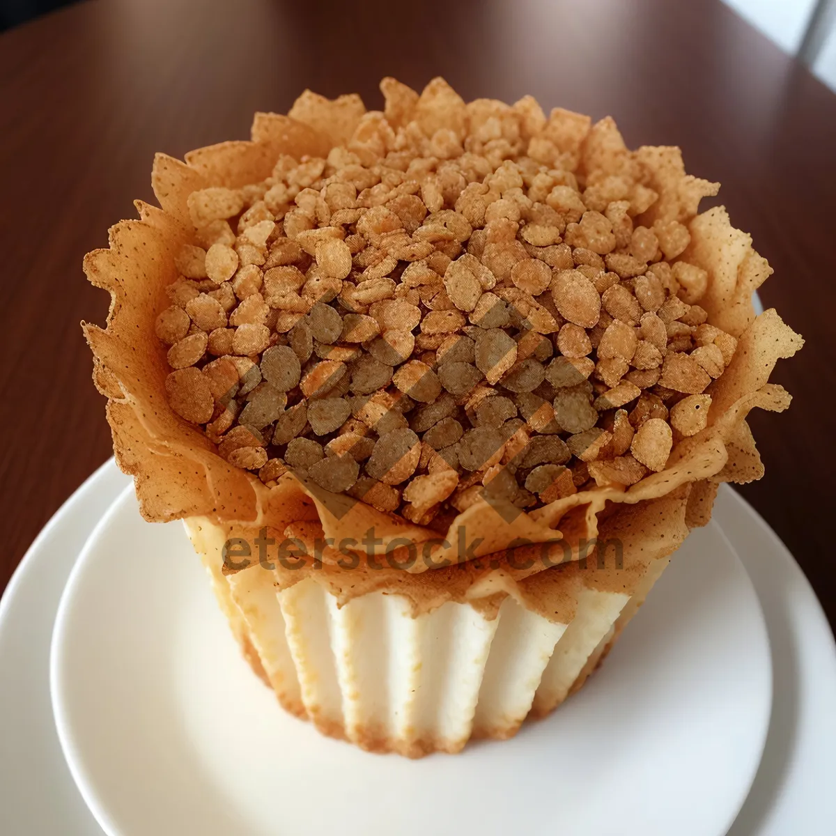 Picture of Chocolate chip muffin - baked goods and delicious treat.