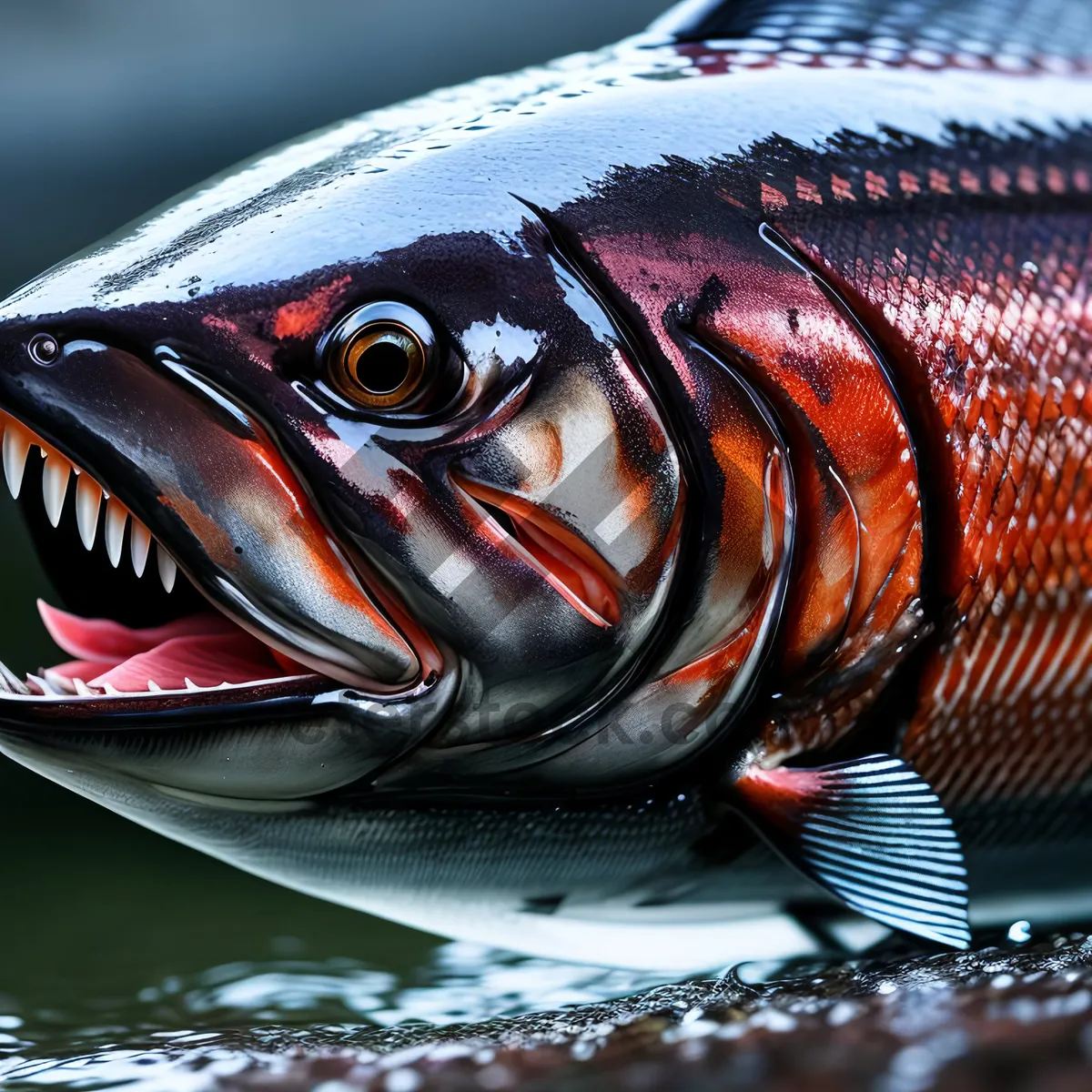 Picture of Fresh Ocean Salmon - Raw Seafood Catch