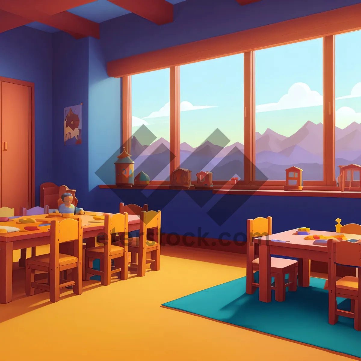 Picture of Modern Living Room with Stylish Furniture and Ambient Lighting