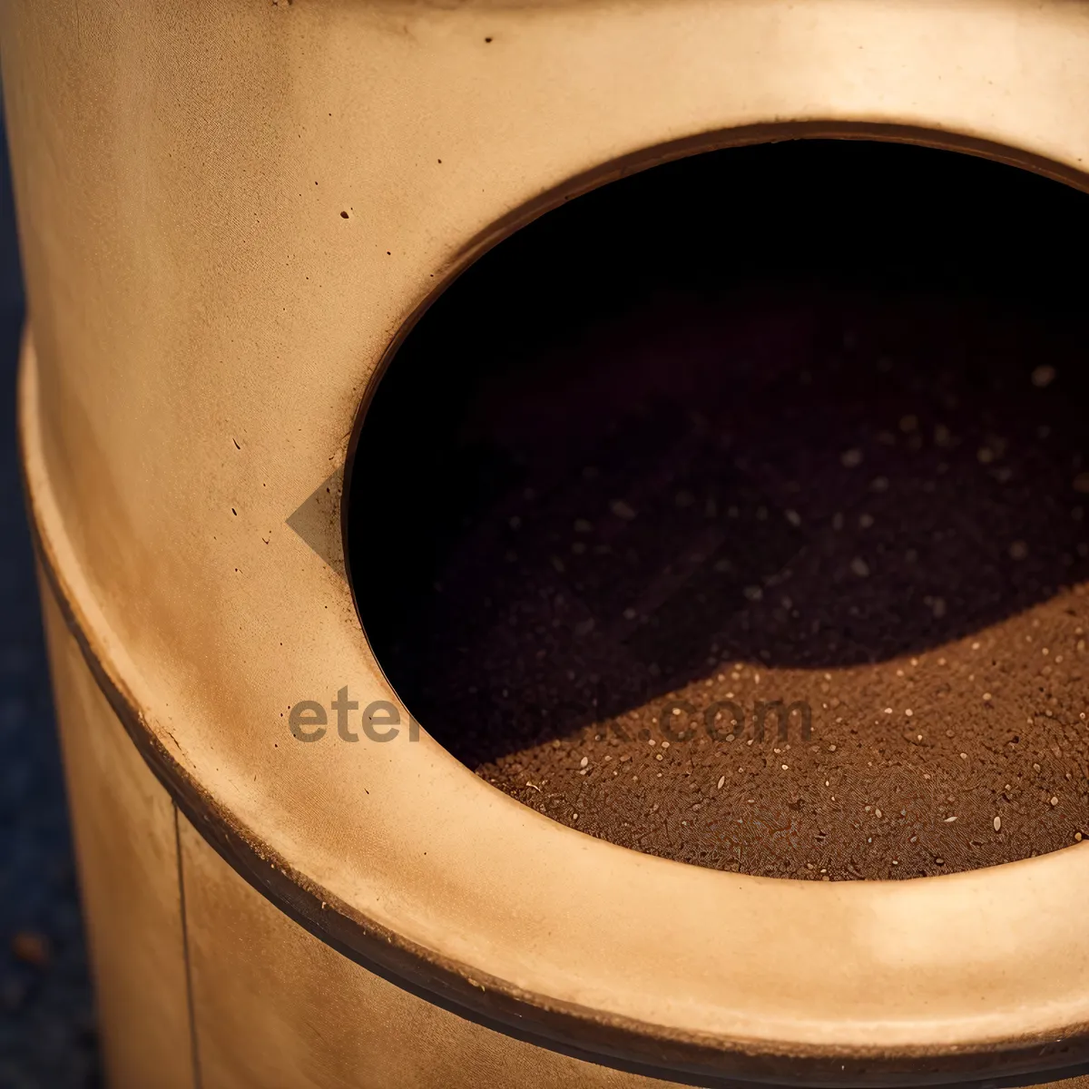 Picture of Steaming Cup of Espresso with Coffee Beans