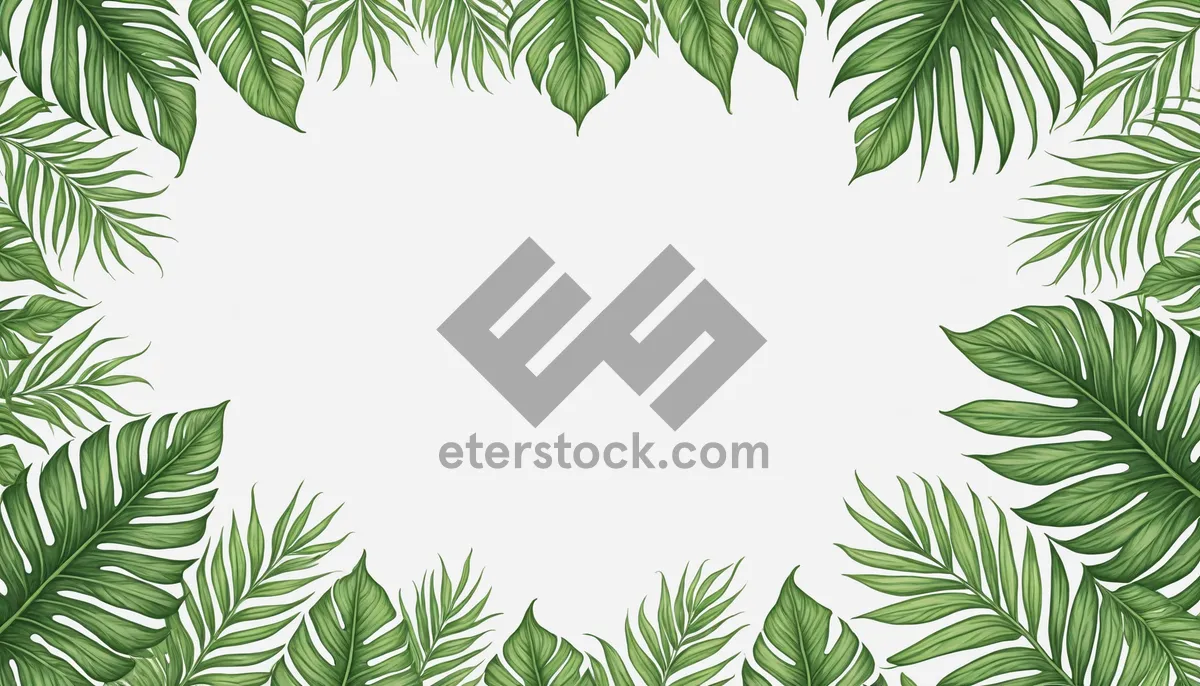 Picture of Floral Design Element with Bamboo Silhouette