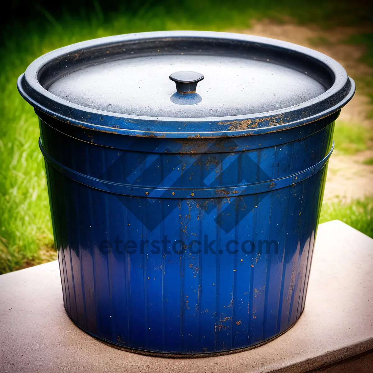 Picture of Durable Metal Rain Barrel - Efficient Water Storage Solution