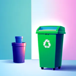 Recyclable plastic bin for empty beverage containers.