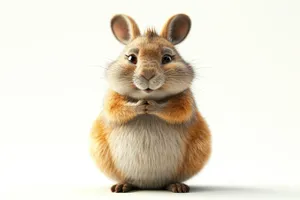 Fluffy Gray Bunny Looking Adorable in Studio Close-Up