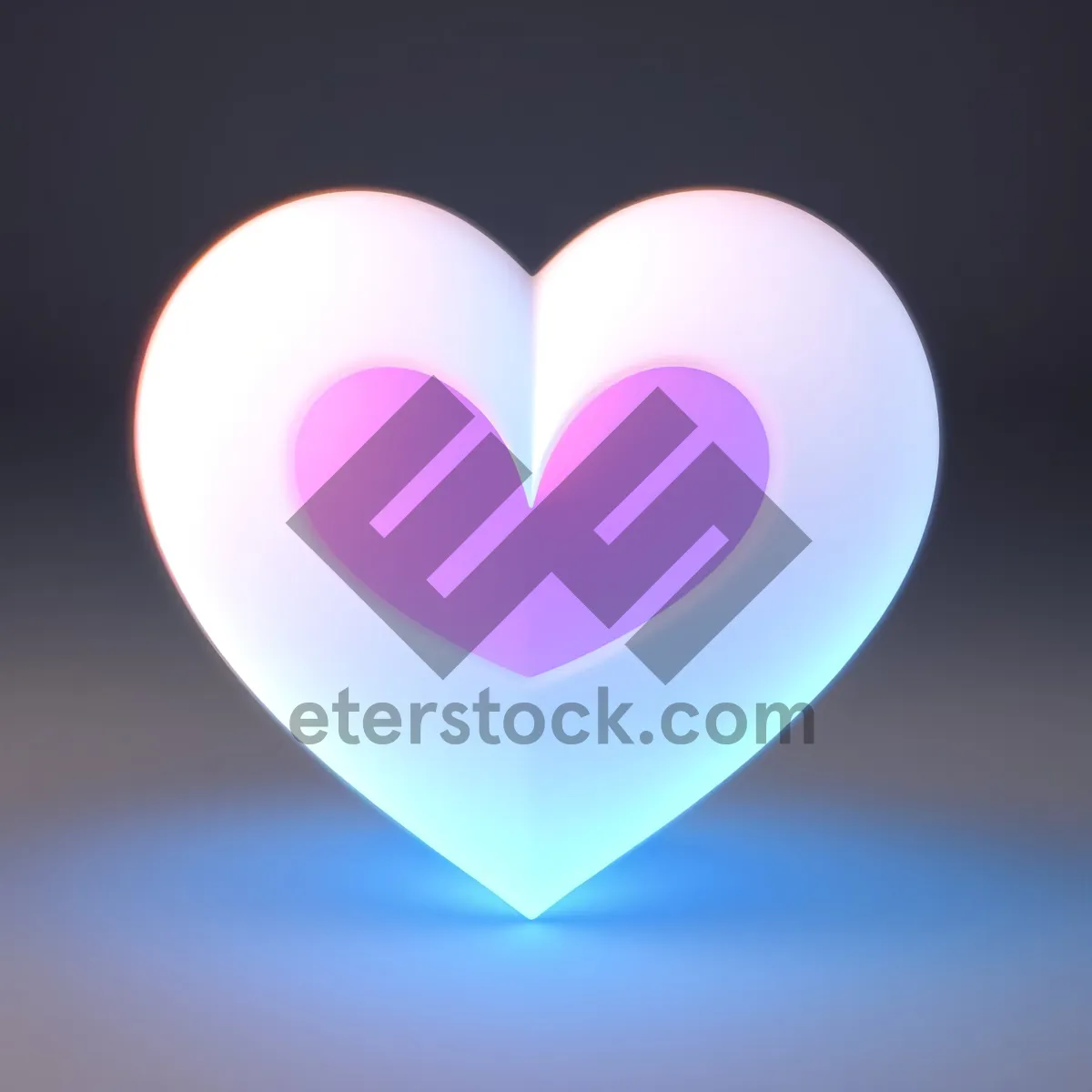 Picture of Shiny Orange Heart Icon Set