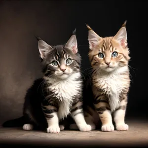 Curious Tabby Kitten with Adorable Whiskers