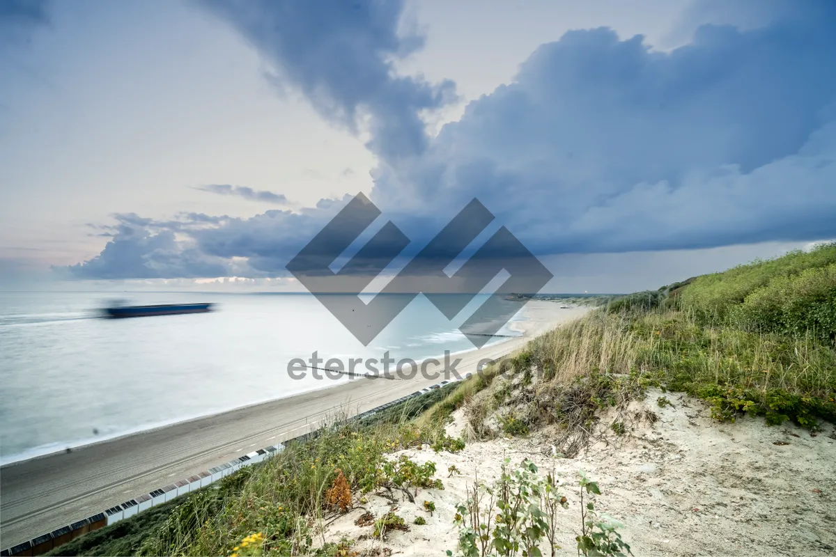 Picture of Summer island getaway with sandy coastline and clear blue waters