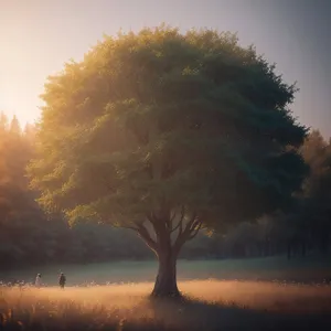 Sunset Silhouette Amongst Whimsical Trees