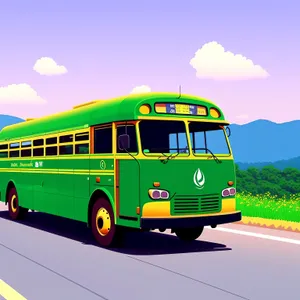 Speedy Public Shuttle Bus on the Road