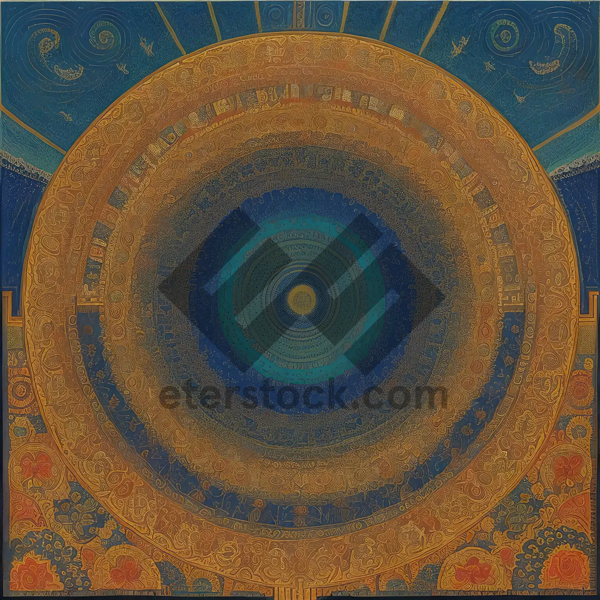 Picture of Geometric Circle Mosaic Coil Design