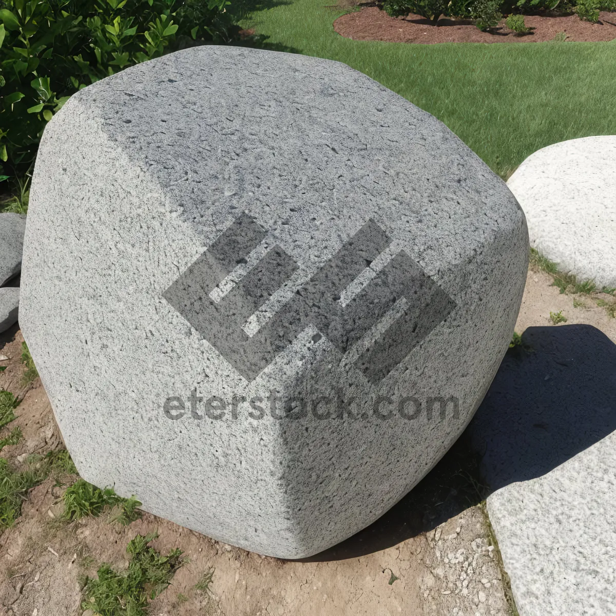 Picture of Stone Ottoman with Tissue Furnishing