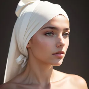 Beautiful Lady in Spa Bathing Cap