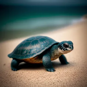 Aquatic Shell Creature: Terrapin Turtle - Slow, Cute, and Protected