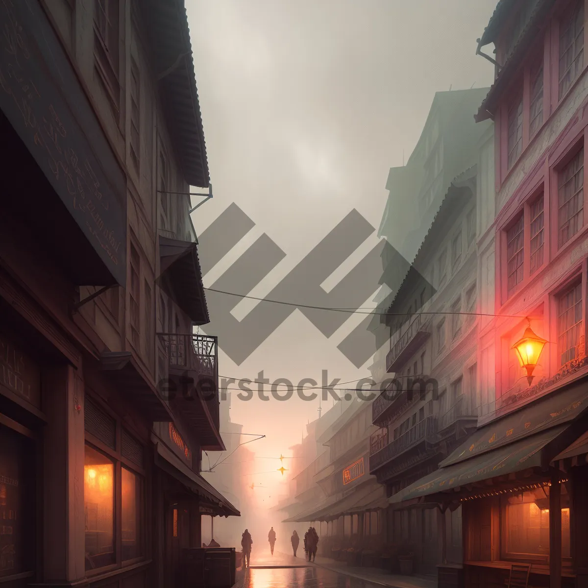 Picture of Urban Night Skyline with Modern Buildings and Bridge