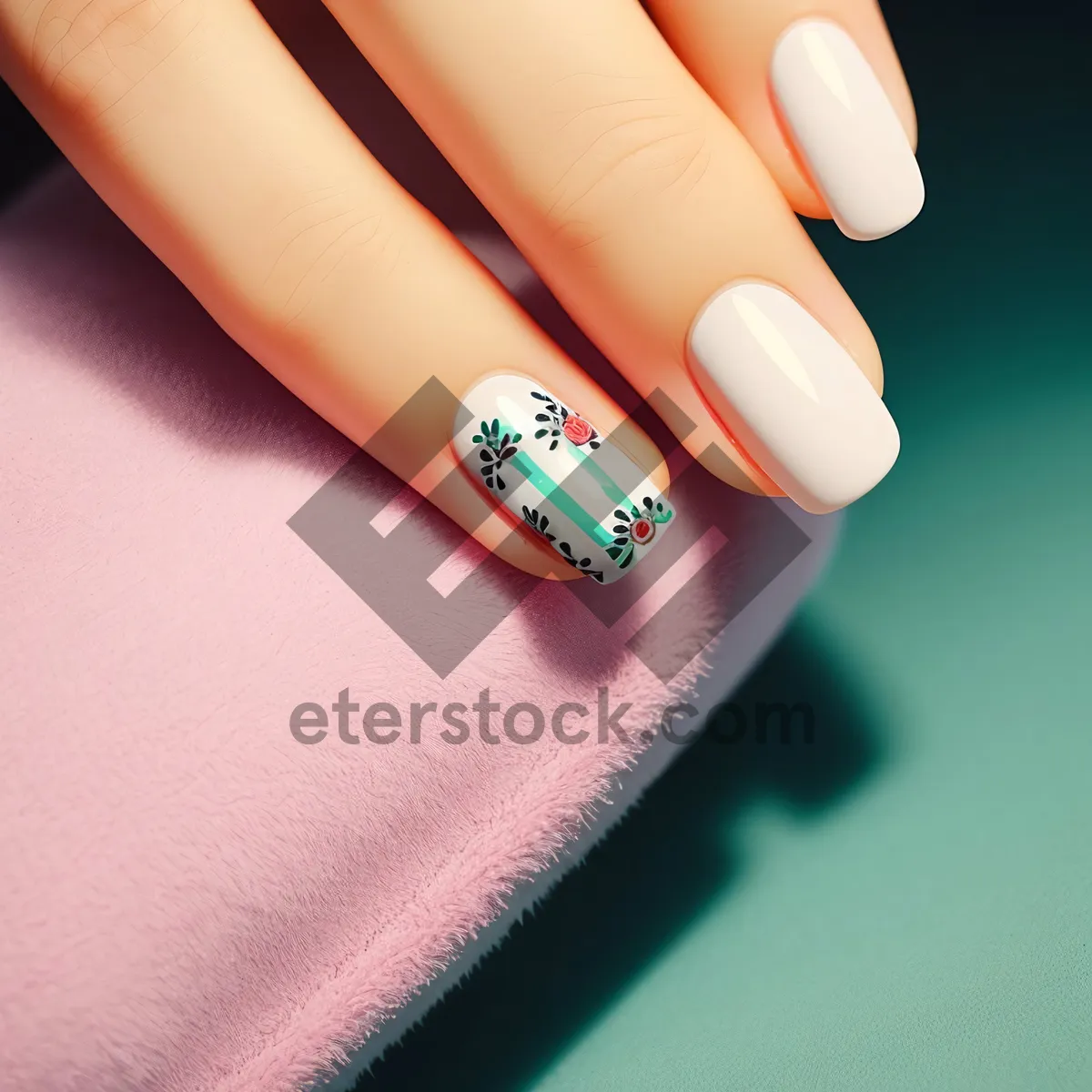 Picture of Hand applying skincare on device for healthy skin.