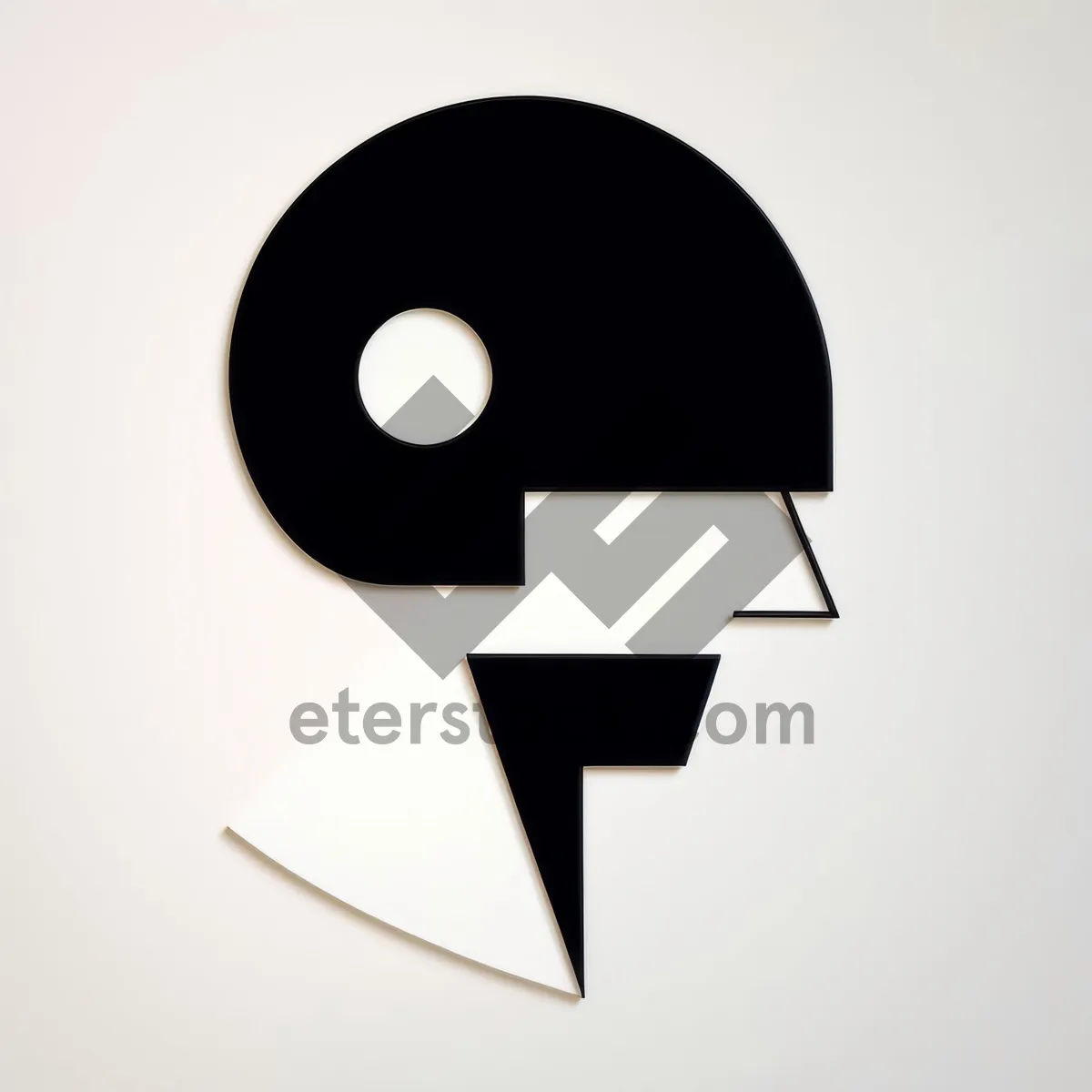 Picture of Black 3D Icon Lookout Symbol