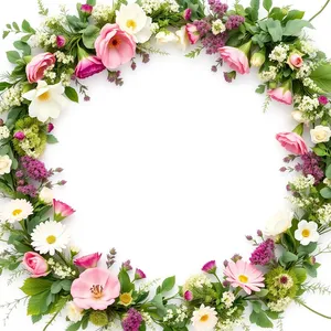 Pink Rose Bouquet Floral Card Design Element