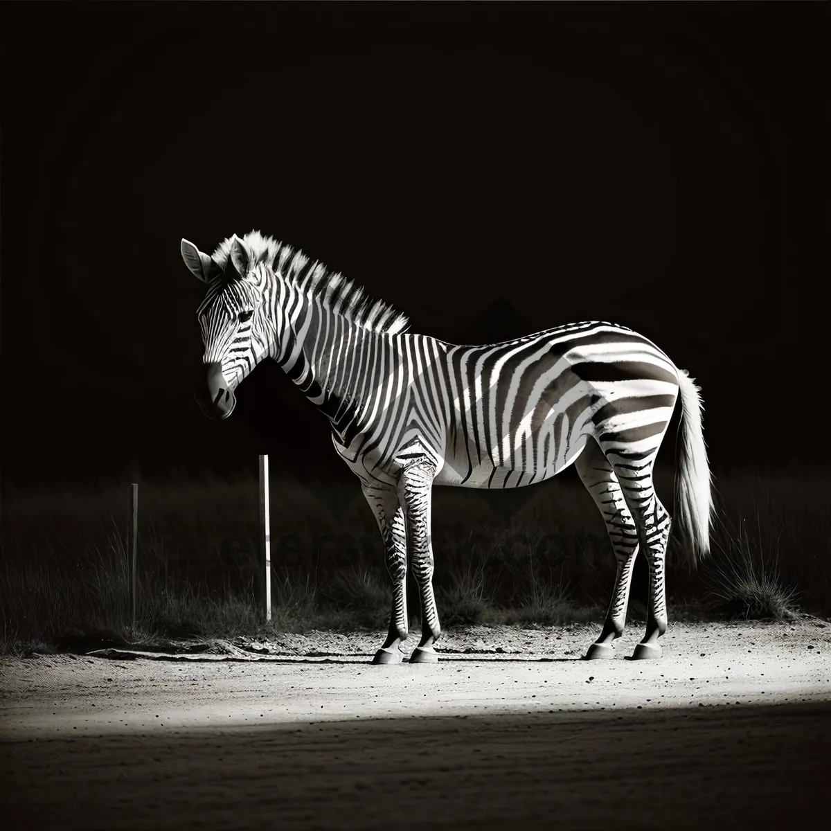 Picture of Striped Wildlife in the African Wilderness