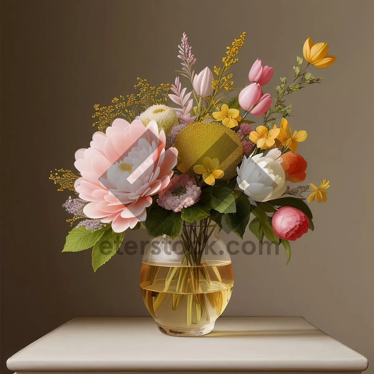 Picture of Pink Rose Bouquet in Spring Vase