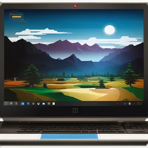 Modern wireless laptop for digital business work