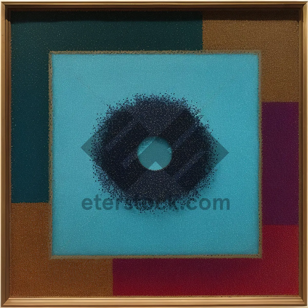 Picture of Vintage Wooden Frame with Blank Paper Square Texture