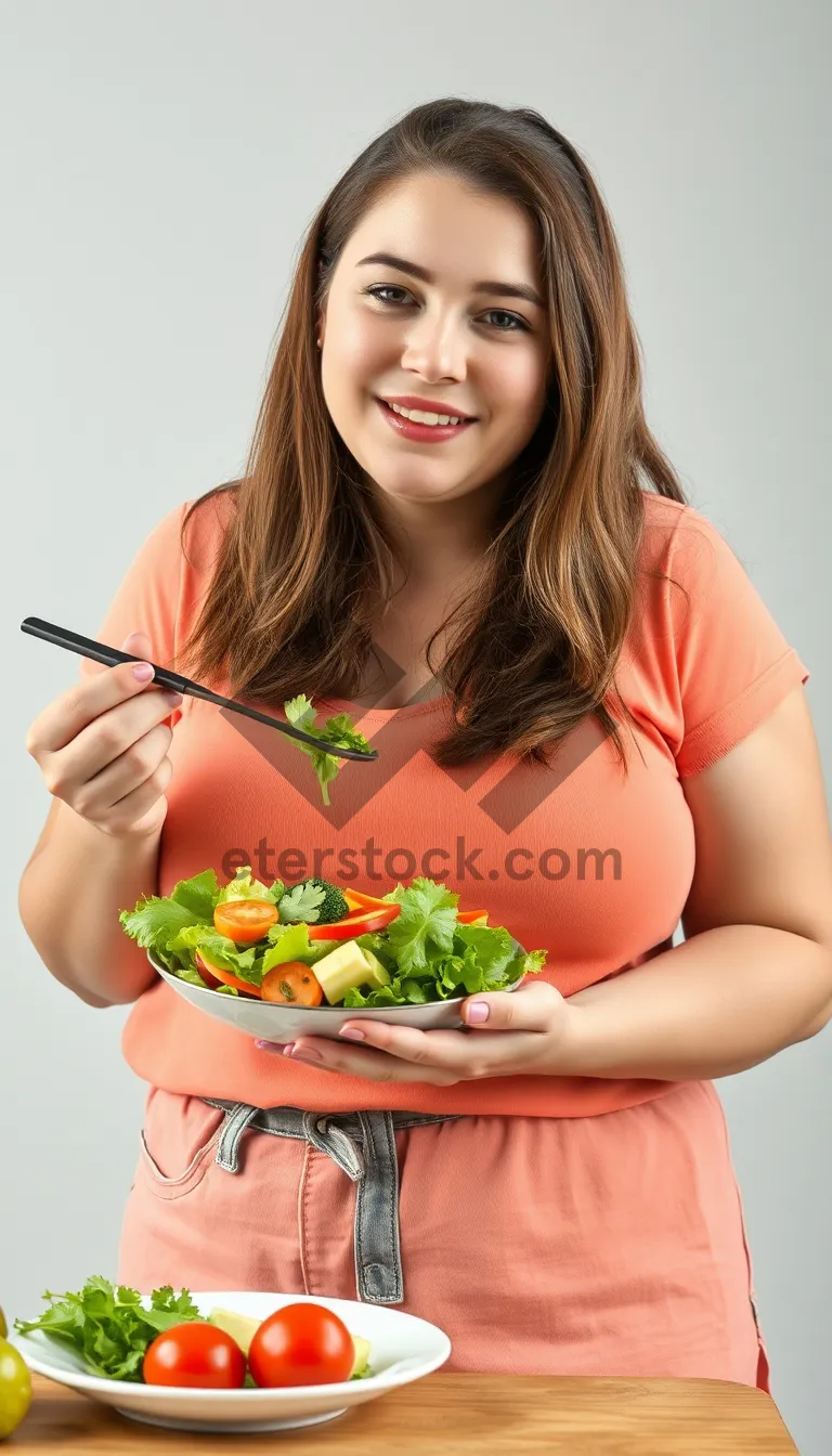 Picture of Happy and healthy person with cute smile portrait