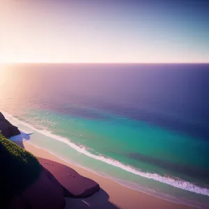 Golden Horizon: A Serene Sunset on the Beach