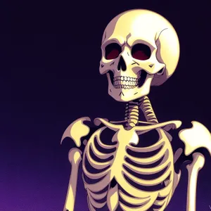 Spooky Skeleton Pirate Cartoon - Scary Skull Bone Man