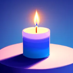 Flaming Candle - Symbol of Celebration and Warmth
