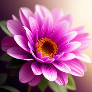 Pink Daisy Blossom in Full Bloom