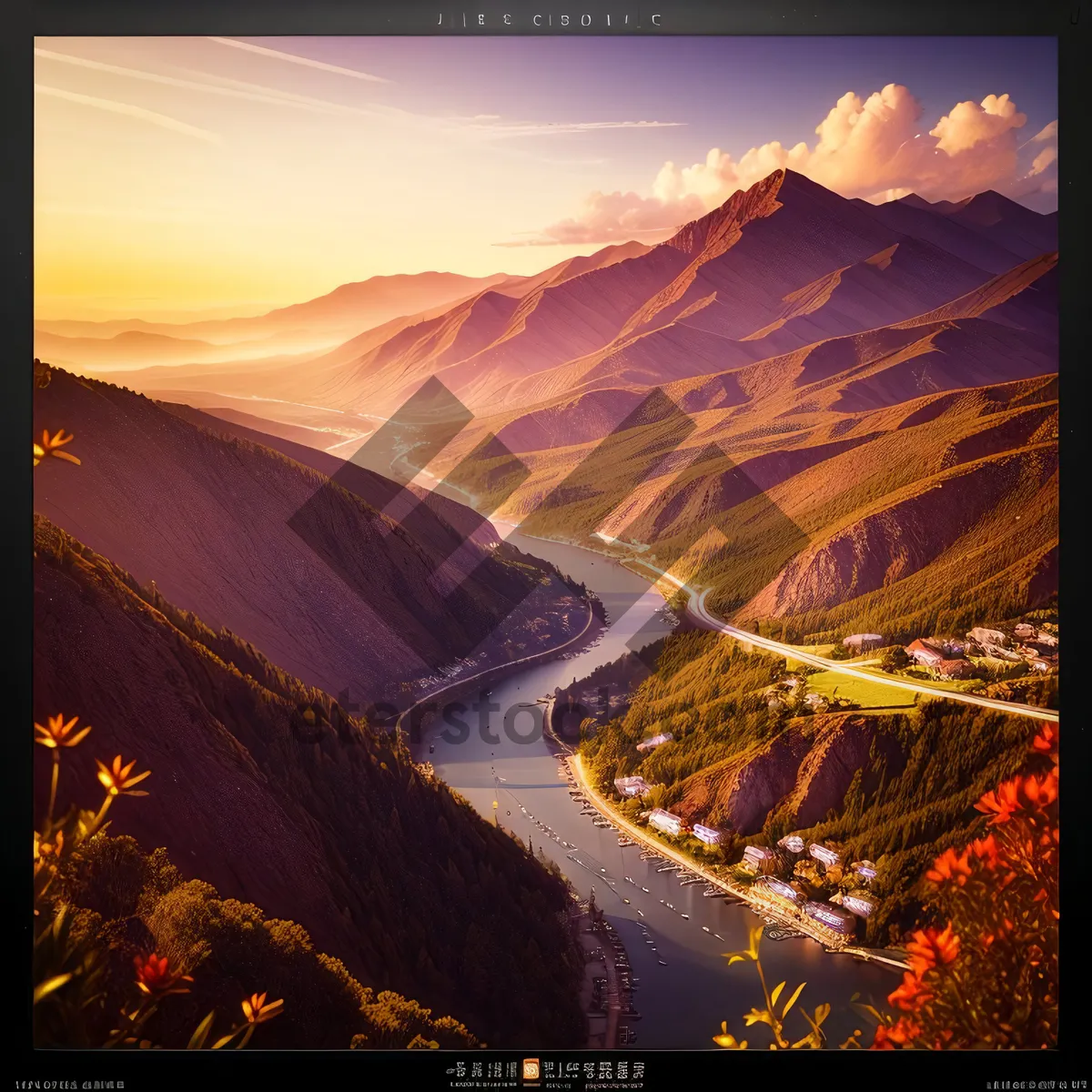 Picture of Sunset Over Grand Canyon's Majestic Landscape