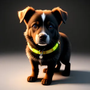 Adorable Border Collie Puppy with Brown Fur