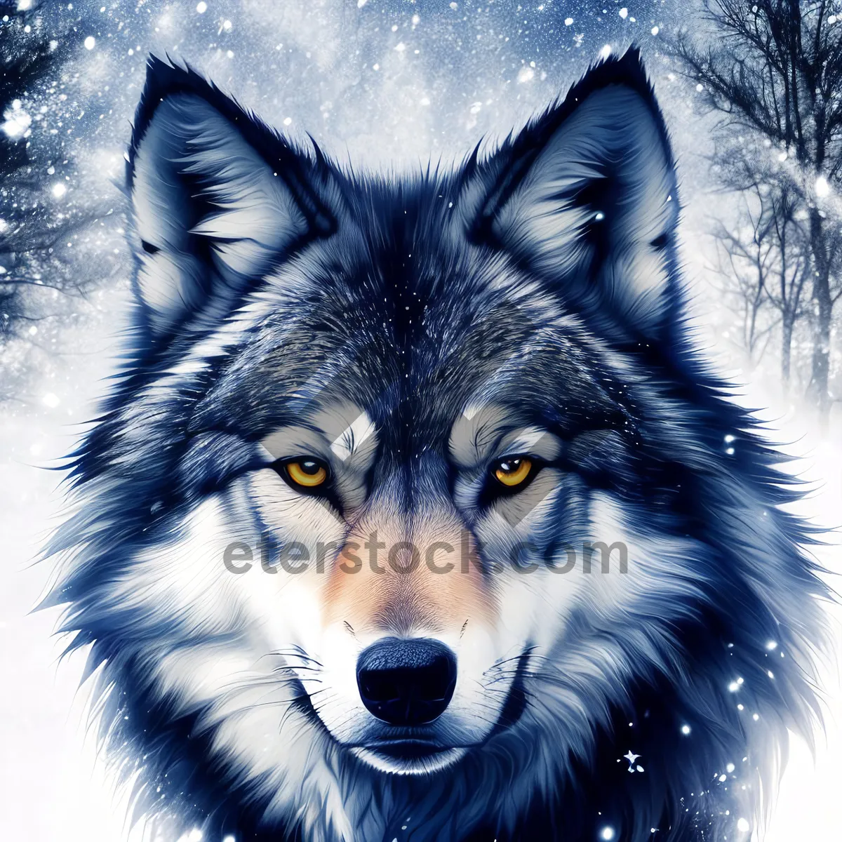 Picture of Majestic Timber Wolf - Fierce and Wild